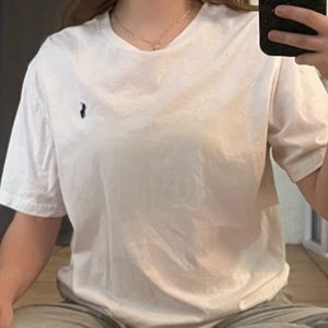 white polo tee